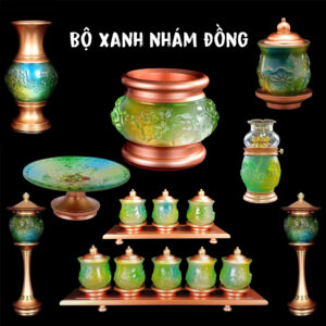 BỘ THỜ CÚNG XANH NHÁM ĐỒNG – PHIÊN BẢN CAO CẤP