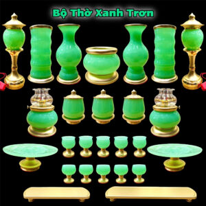 BỘ LƯU LY XANH TRƠN (CAO CẤP)